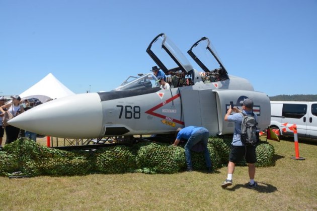 An F4 Phantom cockpit attracted a lot of interest. (Steve Hitchen)