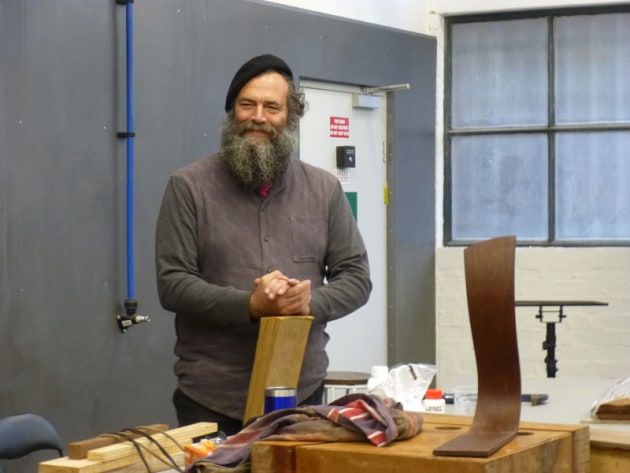 Ross Annels taught steambending with Bern Chandley and also gave presentations on laminated bending and on chair design.