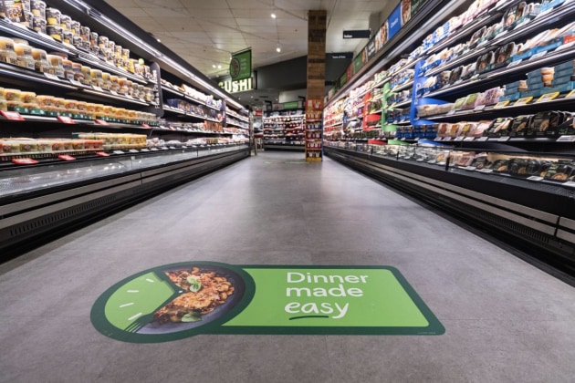 The new-look Woolworths fresh meal aisle covers 146 own-brand products under the Dinner Made Easy banner.