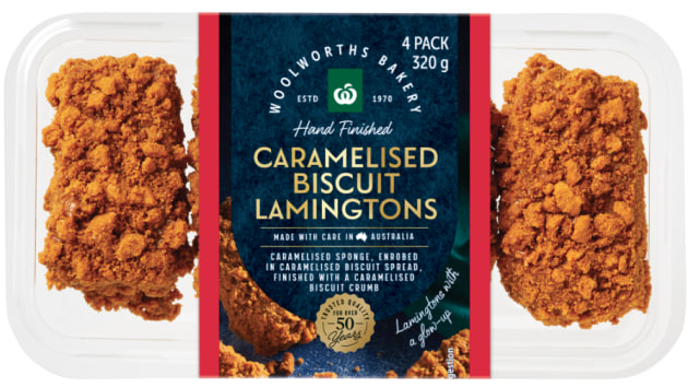 Woolworths is celebrating National Lamington Day with a modern twist on the iconic Australian treat. The company has launched its new Caramelised Biscuit Lamington, a limited edition product.
Source: Woolworths