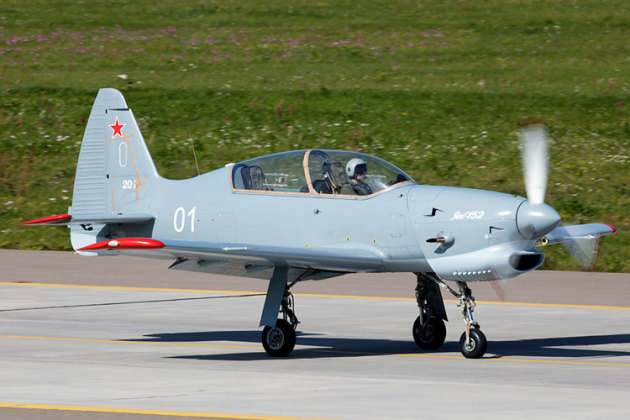 Designed to replace the Yak 52 as a basic trainer, the Yak 152 is powered by a diesel engine rather than the turbo-props favoured by most modern western military trainers. (Phil Hosking)