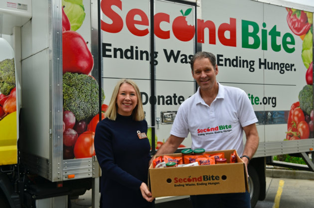 Yume founder and CEO Katy Barfield and SecondBite CEO Steve Clifford.