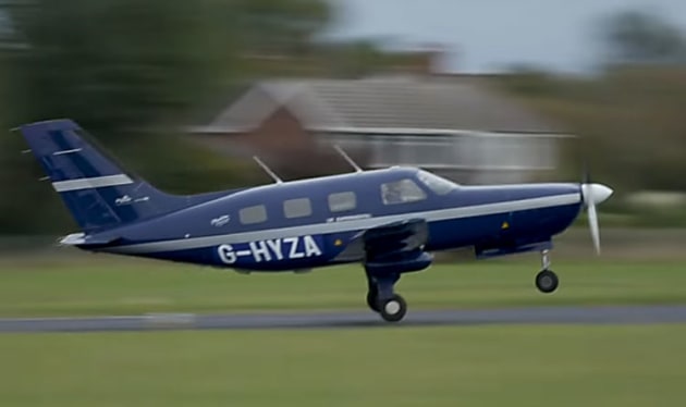 ZeroAvia has successfully flown a Piper M-series aircraft converted to run on hydrogen. (still from ZeroAvia video)