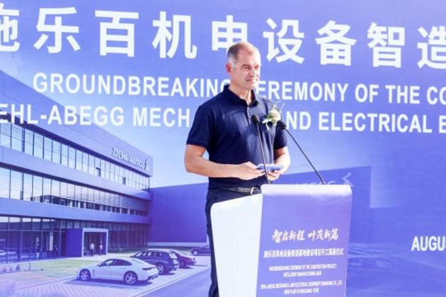 Ziehl-Abegg CEO, Joachim Ley, at the new facility in China.