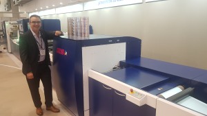 Labelexpo Day 1: Konica Minolta launches print embellish finish MGI web line