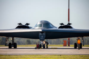 US B-2 Spirit aircraft arrives at Amberley