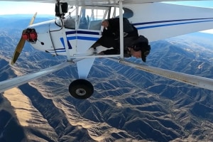Influencer crashes plane for world-first selfie