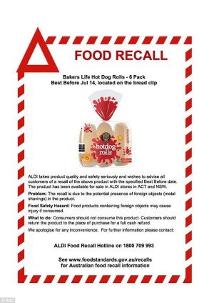 Aldi in the hotseat over metal fragments