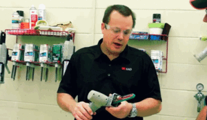 Using 3M's file belt sander on spot welds