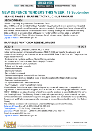 ADM's Defence Week 557 Tenders