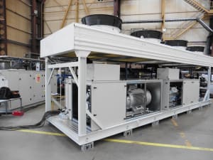 Pre-engineered units with low ammonia charge