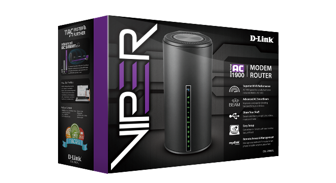 D-Link VIPER Dual Band AC1900 ADSL2/2+ Modem Router (DSL-2900AL)