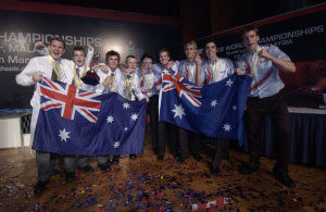 Team Australia competing for world F1 in Schools championship