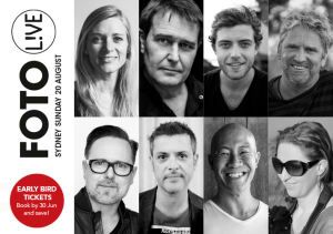 FOTO L!VE - early bird ends at 5pm today - 30 June!