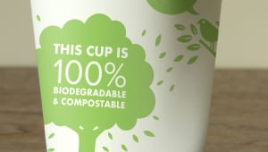 Halal, tick. Biodegradable, tick. New cup appeals to wider market. 