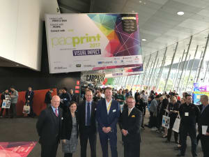 Hon. Lily D&rsquo;Ambrosio cuts the ribbon at Melbourne's PacPrint