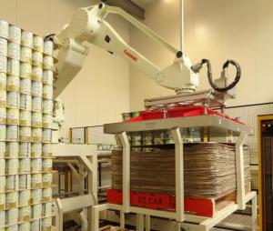 Palletising system in the can for Sutton Group
