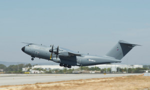 First Royal Air Force A400M makes its maiden flight