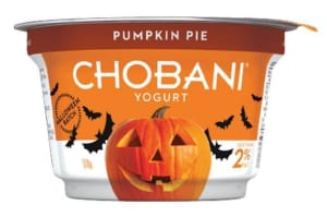 Yoghurt brand designs themed Halloween tub