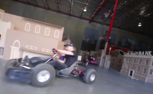 Cardboard car chase