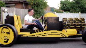 Air-powered lego car