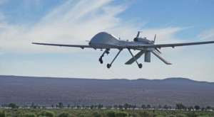 Donaldson aboard Sky Warrior UAV