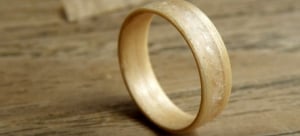 Turning a Rose Quartz Maple Ring