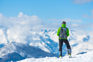 Skiing down Mount Everest