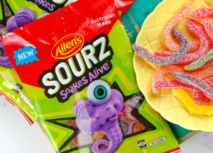Sour snakes sneak onto shelf