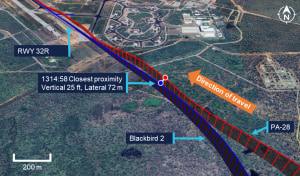 PA-28 lost power, radio before F-35 close call