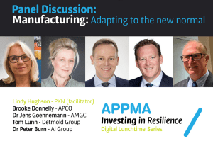 APPMA panel: Manufacturing and the new normal