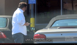 Talking car alarm prank