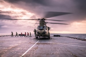 Chinooks complete flight trials at sea