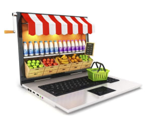 Click and collect services drive online grocery