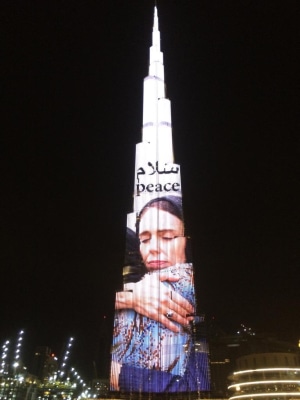 NZ photographer's image used to illuminate world's tallest building