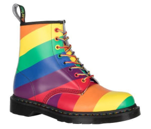 Dr. Martens: "our icon proudly takes on the colours of the rainbow flag"  