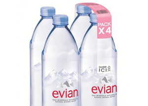 Evian's 'naked' bottles hit the market