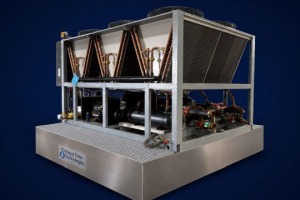 Integrated base for chillers, dry coolers 