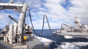 HMAS Supply conducts first replenishment at sea 