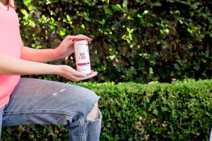Marriage equality toasted with 'white wine in a can'