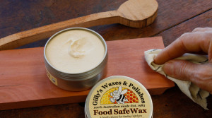 Wax on, polish off locally made food safe finish