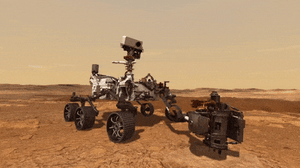NASA rover descends to Mars