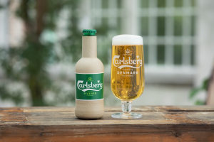Carlsberg shows off paper bottle prototypes