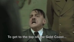 Hilter receives the news that he hasn't been awarded a Suncorp SPIRA
