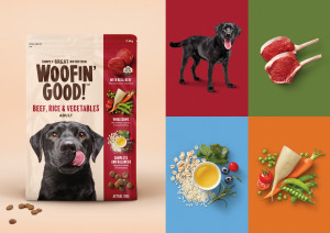 All bark and big bite: Coles' dog food pack design
