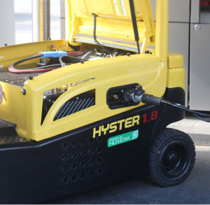 Hydrogen-powered forklifts go on show