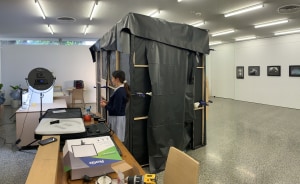 An art class at Victoria's Fintona Girls' School has built a life-size camera obscura