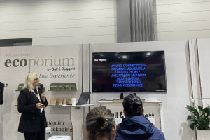 Sustainability and branding on the ecoporium stand