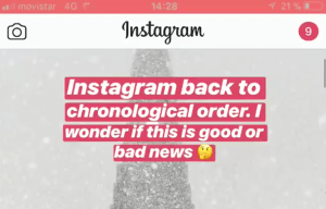 Is Instagram bringing the chronological feed back?