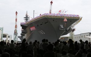 Japan unveils biggest warship since WWII
